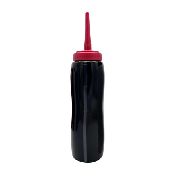 Botella de agua deportiva de 950 ml, botella deportiva, botella de agua exprimible, botella para beber Boca larga negra