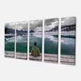 thumbnail image 2 of Boy Looking at Clear Mountain Lake - Landscape Canvas Art Print, 2 of 3