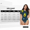 thumbnail image 5 of KLL Women 's Crew Neck Bodysuit Jumpsuits Avocado in Space Print Short onesies Stretch T Shirts, 5 of 7