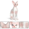 thumbnail image 2 of Holzlrgus Sphynx Cat Figurine Miniature Hairless Cat Model Sphynx Hairless Cat Statue for Home Decoration,Pink, 2 of 5