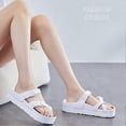 thumbnail image 4 of Women's Casual Plain Color Platform Sandals Lightweight Non-Slip Beach Shoes for Daily Wear, 4 of 5