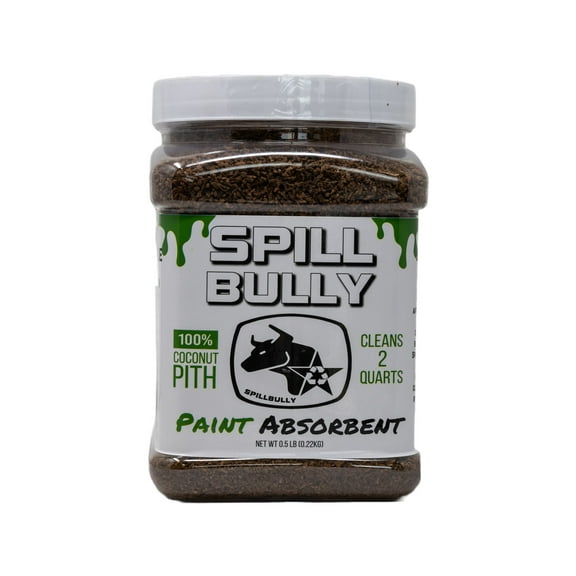 Spill Bully All Natural Coconut Pith Paint Absorbent - Pour, Mix & Sweep - Cleans up to 2 Quarts of Paint
