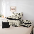 thumbnail image 6 of Manfei Kids Jungle Adventure Twin Bedding Sets 7-Piece, Cartoon Mystic Spaceship Bedding Comforter Set, Pebble Grey Pine Tree Reversible Sheet Sets, Luxury Bedroom Decor, 6 of 8
