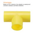 thumbnail image 4 of Uxcell Conduit Coupler T-Shaped Fittings Coupling Connector Pipe White 16 mm 3 Ways Electrical Conduit Pack of 20, 4 of 6