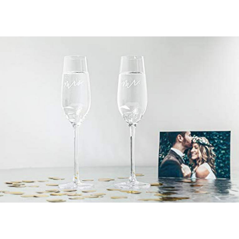 Naughty Or Nice Champagne Flute Set Of 4 (Glass) by Carved Solutions