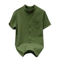 thumbnail image 2 of pstuiky camisetas de hombre, Camisa casual de manga corta para hombre, estilo bolos vintage, estilo playero cubano, con botones, para verano camisetas de hombre xl, 2 of 4