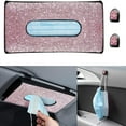 thumbnail image 2 of Cars Bling Bling Tissue Box Rectangular Napkin Holder Car Visor Mask Storage Box, 2 of 5