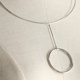 thumbnail image 4 of Collar gargantilla Con colgante redondo geométrico perfecl de moda para mujer plata, 4 of 8