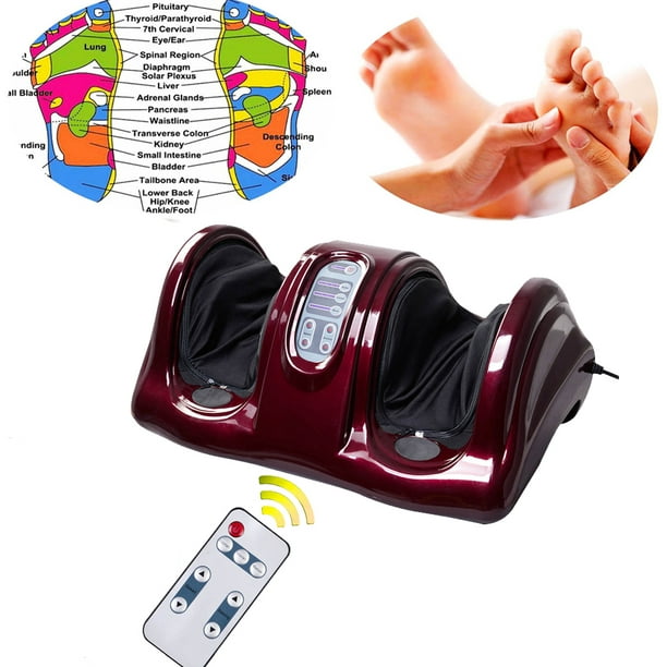 Zimtown Shiatsu Foot Massager, Therapeutic Kneading and Rolling W/ Remote,  3 Modes - Red - Walmart.com