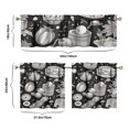 thumbnail image 6 of Kitchen Food Cooking Chef Kitchen Curtains and Valances Set - 3 Piece Kitchen Curtains Sets with Valance for Windows Rod Pocket Machine Washable Kitchen Decor Decorations (54"x18"+2x27.5"x24"), 6 of 6