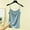2Light Blue, variant on Womens Tank Tops Fashion 2024 Summer Knitted Rib Cotton Linen Shirts Women Sexy Fitting Cami Top Round Neck Tees Shirt Casual Sports Basic Vest