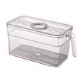 thumbnail image 1 of Oleegame 1PC Kids Snack Boxes For School Kitchen Storage Basket Kitchen Storage Basket Clear Stackable Fridge Storage Containers With Handle Bread Box For Kitchen Counter Airtight, 1 of 8