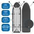 thumbnail image 3 of Funda para tabla de planchar Hearth & Harbor, 15 x 54 cm, tamaño completo, gris, 3 of 8