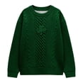 thumbnail image 5 of MDUKONU Women's St. Patrick's Day Shamrock Sweater Art Print Long Sleeve Crewneck Irish Shirts Green Tops Green XXXXXL, 5 of 5