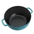 thumbnail image 2 of Staub Cast Iron Essential French Oven, Dutch Oven, 5-quart, serves 5-6, Made in France - Turquoise, 2 of 5