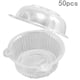 thumbnail image 5 of Soporte individual para magdalenas, cúpula de plástico transparente para magdalenas individuales, soportes para contenedores de magdalenas, cajas, vasos (50 uds) Fason WMXL-137, 5 of 7