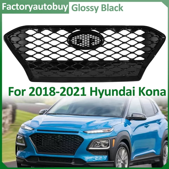Glossy Black Front Bumper Radiator Grille For 2018-2021 Hyundai Kona 86350J9000