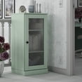thumbnail image 3 of Palace Imports 100% Solid Wood 3-shelf Bookcase with Adjustable Shelves and Frosted Glass Door, Sage, 3 of 6