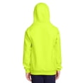thumbnail image 2 of Team 365, The Youth Zone HydroSportâ„¢ Heavyweight Pullover Hooded Sweatshirt - SAFETY YELLOW - L, 2 of 2