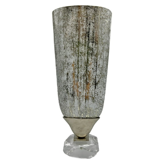 16" Aluminum Glass Decorative Marble Vase