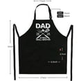 thumbnail image 5 of Amhlg Grill Aprons for Men - Funny Chef Cooking Grilling BBQ Apron with 2 Pockets - Birthday, Father''s Day, Christmas Gifts for Dad, Step Dad, Father in Law, 5 of 6