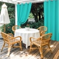 thumbnail image 2 of Turquoise Outdoor Curtains for Patio Waterproof, Windproof Privacy Curtains with Weighted Bottom, Modern Pure Turquoise Outside Drapes for Picnic Garage Backyard Cabana 54"x108" 1 Panel, 2 of 8