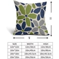 thumbnail image 5 of Blue Green Grey Gray Pillow Covers 16x16 Set of 2 Geometric Art Flower Print Decorative Outdoor Pillowcases Modern Abstract Floral Farmhouse Throw Cushion Case Decor for Couch Sofa Bed, 5 of 6