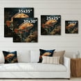 thumbnail image 4 of Designart "Aquariums Majestic Marine painting" Animals Print on Natural Pine Wood, 4 of 5