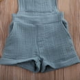 thumbnail image 3 of Unisex Infant Baby Square Neck Romper Pure Color Strap Bodysuit, 3 of 8