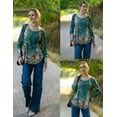 thumbnail image 2 of Zeagoo Long Sleeve Tops for Womens Floral Blouse Casual Basic Tunic Tops to Wear with Leggings Shirts, 2 of 6