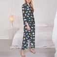 thumbnail image 3 of Sikiie Cartoon Animals Women's Long-Sleeve Shirt and Full-Length Bottom Pajama Set (s-xxl)-Small, 3 of 7