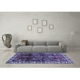 thumbnail image 3 of Ahgly Company Machine Washable Indoor Rectangle Persian Blue Traditional Area Rugs, 4' x 6', 3 of 4
