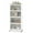 White, variant on Costway 5-Tier Kitchen Baker's Rack Storage Cabinet Mobile Microwave Stand Flip-up Doors White