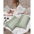 thumbnail image 5 of Waterproof Outdoor Throw Pillows with Inserts 12"x20" Set of 2, Sage Green Botanical Soft Decorative Pillowcases for Couch Bedroom, Spring Floral Leaf Pillow Covers for Sofa Living Room, 5 of 8