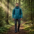 thumbnail image 5 of Yungyresw Windbreaker Jacket Windproof Coat Hooded Full Zipper Lightweight Hooded Outdoor Jacket for Hiking Camping, 5 of 6