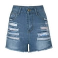 thumbnail image 5 of ZVNAΖH High Waisted Stretch Jean Shorts for Women Fashion Ripped Denim Shorts, 5 of 9