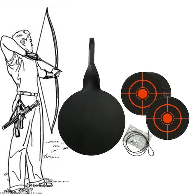 de objetivos aterial acero portátiles gruesos con montaje de cadena Arma aterial acero inoxidable Objetivo Plinking Accesorios de de objetivo DYNWAVEMX Placas de tiro