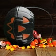 thumbnail image 6 of PEIBang Halloween Pumpkin Bucket 1Pc Small Plastic Candy Pail For Trick Or Treat,Black,7.87x4.72x6.89 Inches,Lightweight & Durable PE Material,Party Decoration, 6 of 6