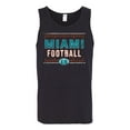 thumbnail image 2 of Wild Bobby Miami MIA Hometown City Football Fan Pride Sports Men's Graphic Tank Top, Black, Small, 2 of 6
