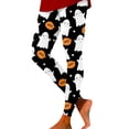 thumbnail image 2 of Hkoxplj Halloween Leggings for Women Cotton Blend High Waist Printed Leggings Bat Ghost Pumpkin Funny Novelty Casual Workout Stretch Pants Festival Party Tights All Season Athletic Leggings, 2 of 6