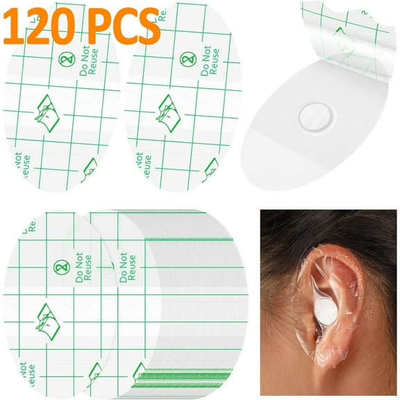120 Pcs Baby Ear Covers for Bath Waterproof,Ear Protection Plugs for Swimming Kids Newborn Shower Surfing Snorkeling and Other Water Sports,Ear Plugs for Swimming Kids(White)