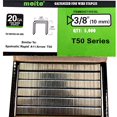 thumbnail image 5 of meite 20GT50S38L 20 Gauge T50 3/8-Inch Leg Length Fine Wire Staples, 5000 PCS Per Box (1 Box), 5 of 5