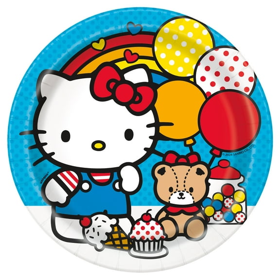Hello Kitty and Friends Round 7” Dessert Plates, 8ct