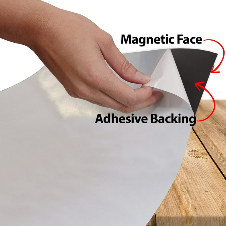 Flexible Magnet Sheet with Adhesive, 20 mil Thick. Ideal for DIY