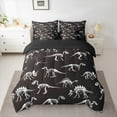thumbnail image 2 of Manfei Dinosaur Skeleton 7-Piece Twin Bedding Sets,Dino Skull Bedding Comforter Set,White Black Sheet Sets For Boys Kids,Ultra Soft Home Decor Reversible, 2 of 8