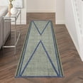 thumbnail image 3 of Casavani Hand Block Printed Cotton Dhurrie Bohemian Living Room Carpet, Blue 10x16 feet, 3 of 6