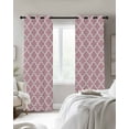 thumbnail image 3 of Fsddascl Pink Moroccon Blackout Curtains for Bedroom/Living Room, Thermal Insulated Kitchen Curtains, Romantic Minimalist Modern Aesthetic Grommet Darkening Window Treatment Drapes 52"x96"x2, 3 of 8