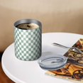 thumbnail image 3 of 12oz Coffee Tumblers Green and White Checkerboard Pattern Stainless Steel Vacuum Insulated Travel Tumbler Coffee Cups Mug with Lid and Straw with Cleaning Brush for Cold & Hot Drinks, 3 of 5