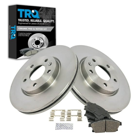 TRQ Front Brake Pad & Rotor Kit Brake Pads Brake Rotor Ceramic Fits Select 2012-2017 Buick Verano 2014-2015 Chevrolet Cruze 2011-2015 Volt