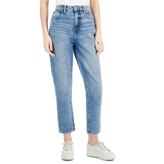 INC International Concepts Womens High Rise Mom Jeans Medium Indigo 10